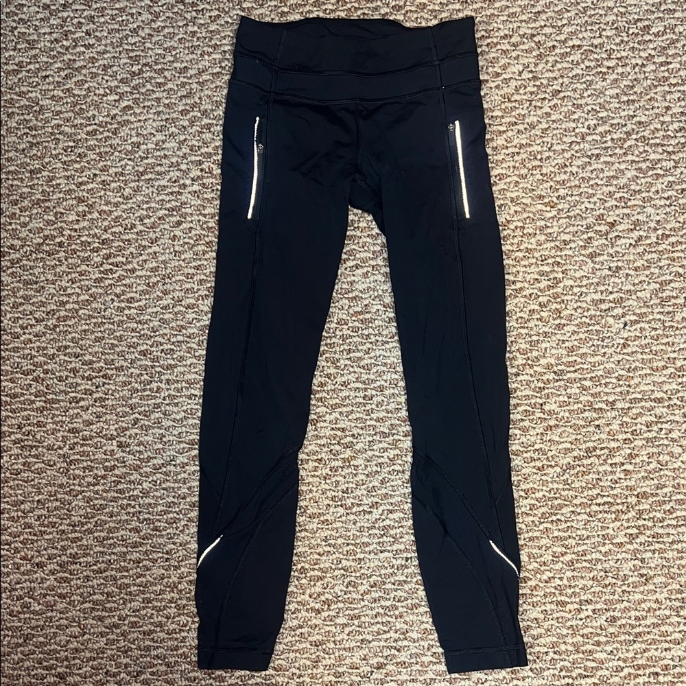 Lululemon Black Leggings Zippers